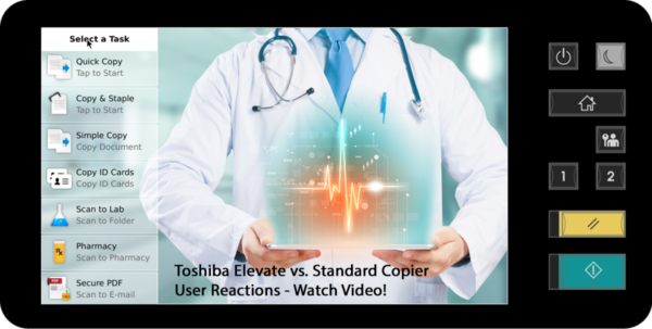 Toshiba Elevate Screen Healthcare Video Overlay